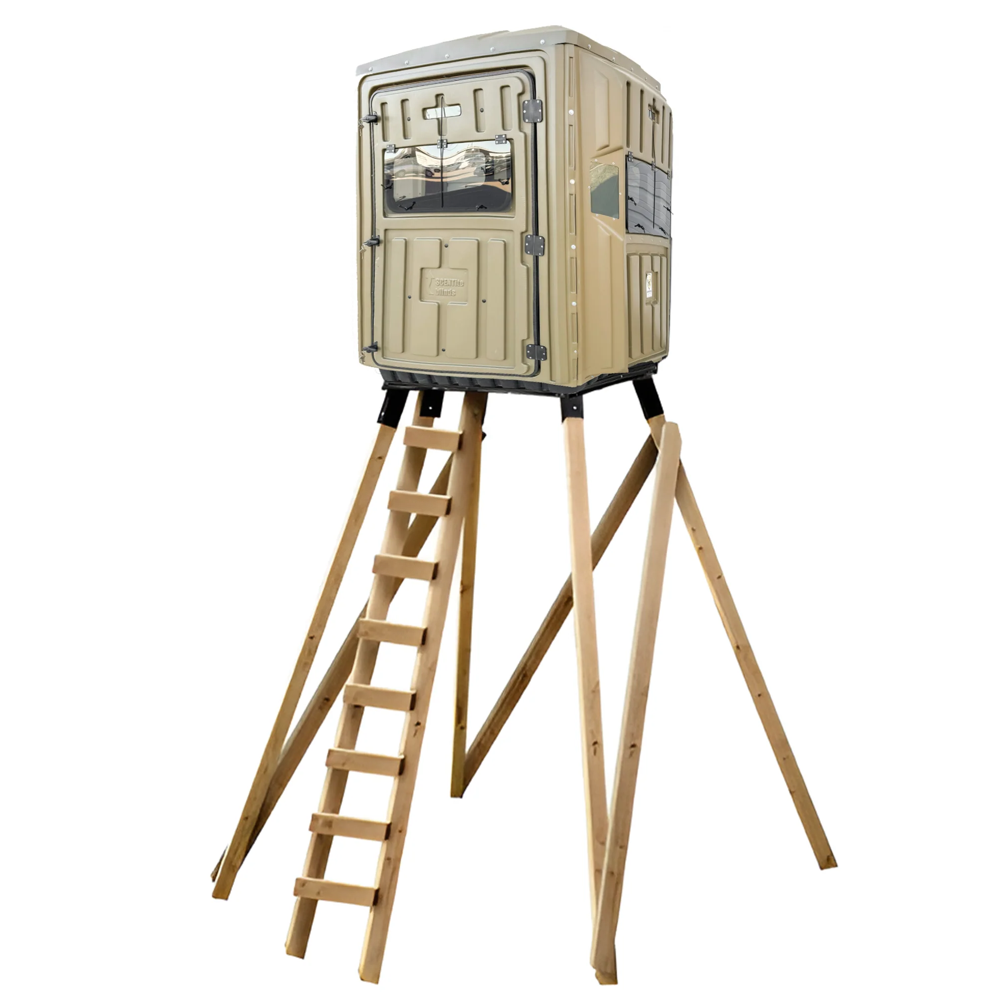 Advantage Hunting 5' x 5' Hunting Blind & QuadPod Tower Kit - Image 6