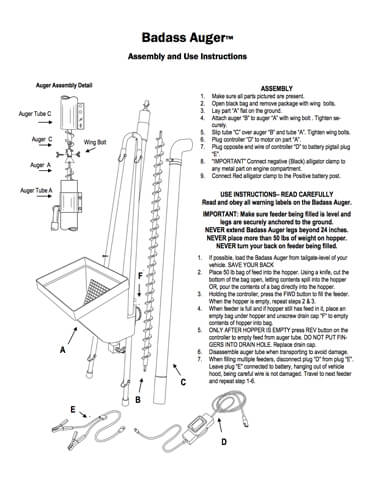 Badass Auger Deer Feeder Filler for Elevated Tripod Deer Feeders - Image 11