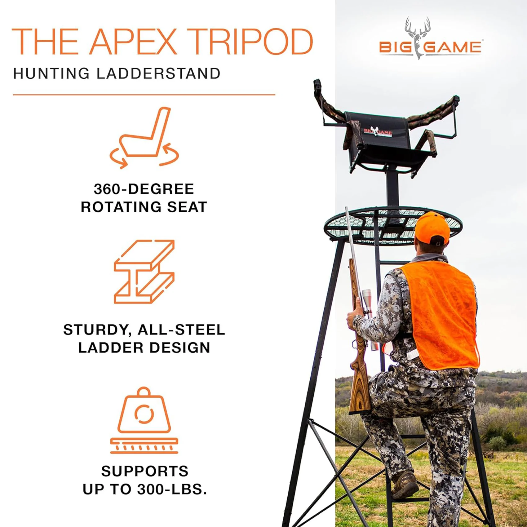 Big Game Apex 12.5' Tripod - Image 4