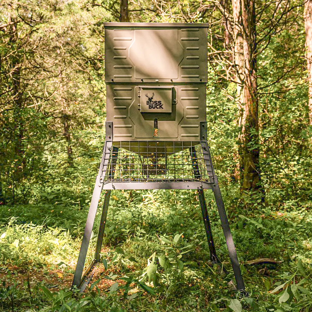 Boss Buck 300 lb Stand & Fill Automatic Sled Feeder w/ Timer & Solar Panel - Image 3