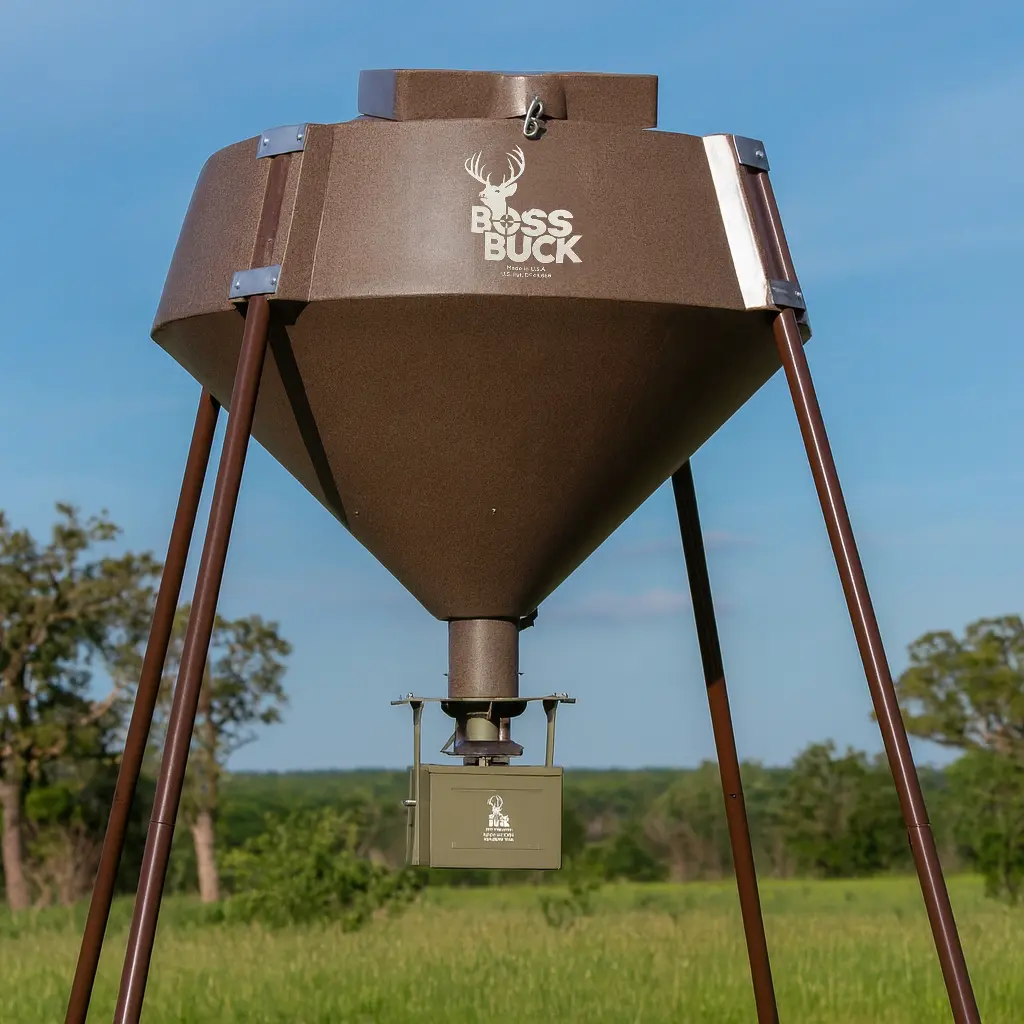 Boss Buck 600 lb Automatic Spinner Deer Feeder - 12v Battery Included - Image 4