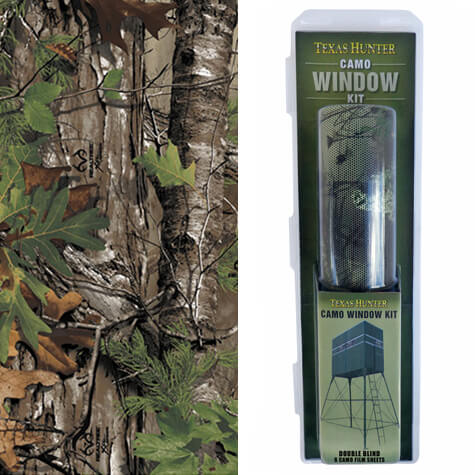 Camo Window Film Kit for Texas Hunter Double 4x8 Blinds, (6) Sheets