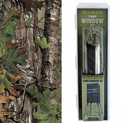 Camo Window Film Kit for Texas Hunter Single 4x4 Blinds, (4) Sheets