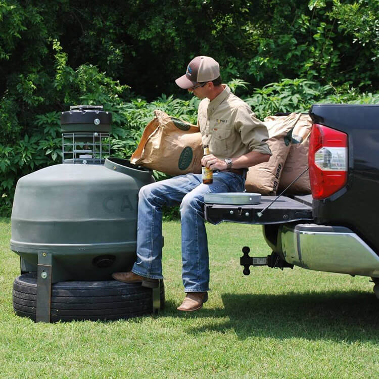 Capsule Ground Level Sit and Fill Deer Corn and Protein Feeder 800 lb. Capacity - Image 3