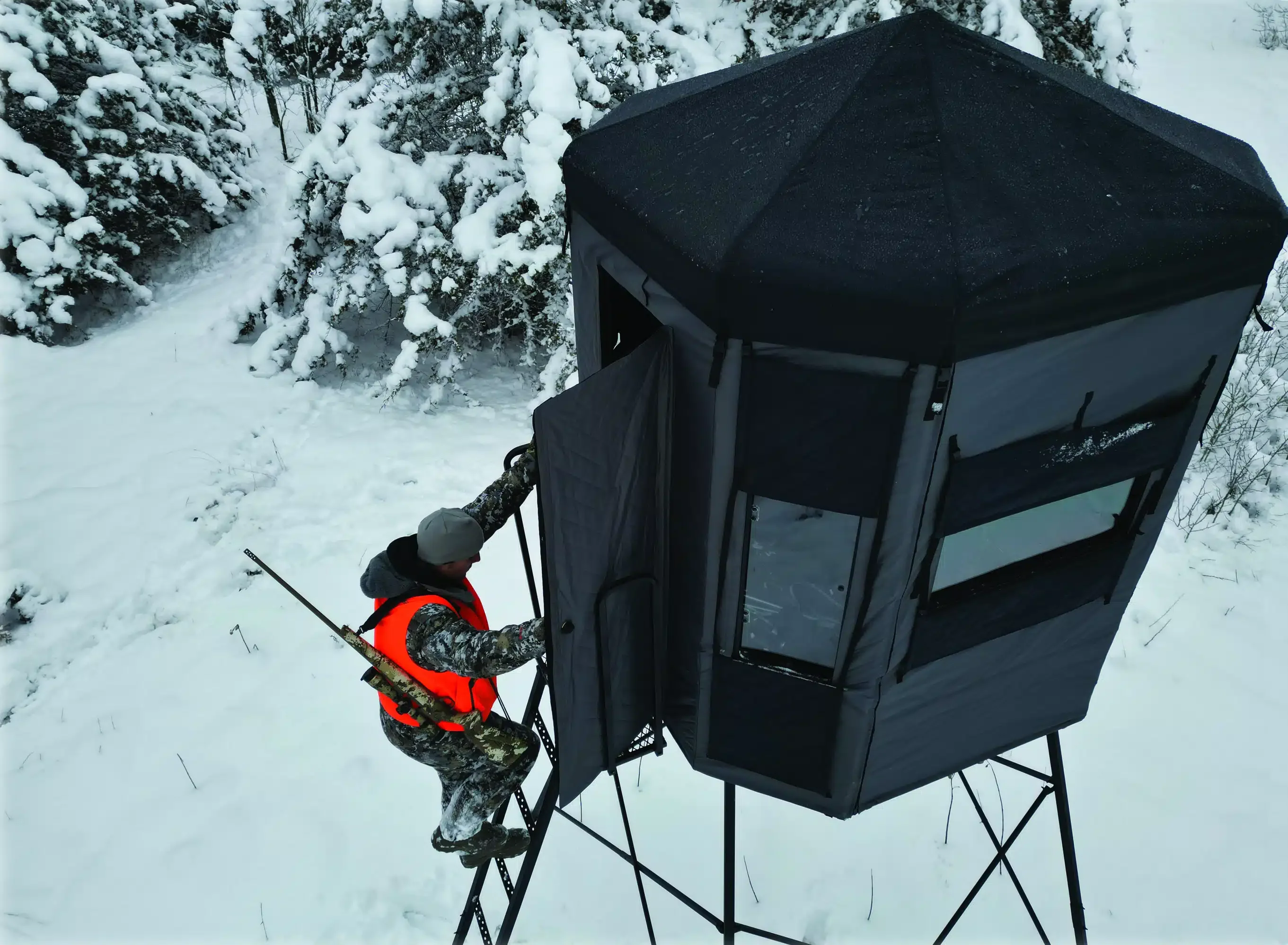 Greylight Twilight 6' x 6' Hunting Blind 6' Tower with 4' Extension - Image 11