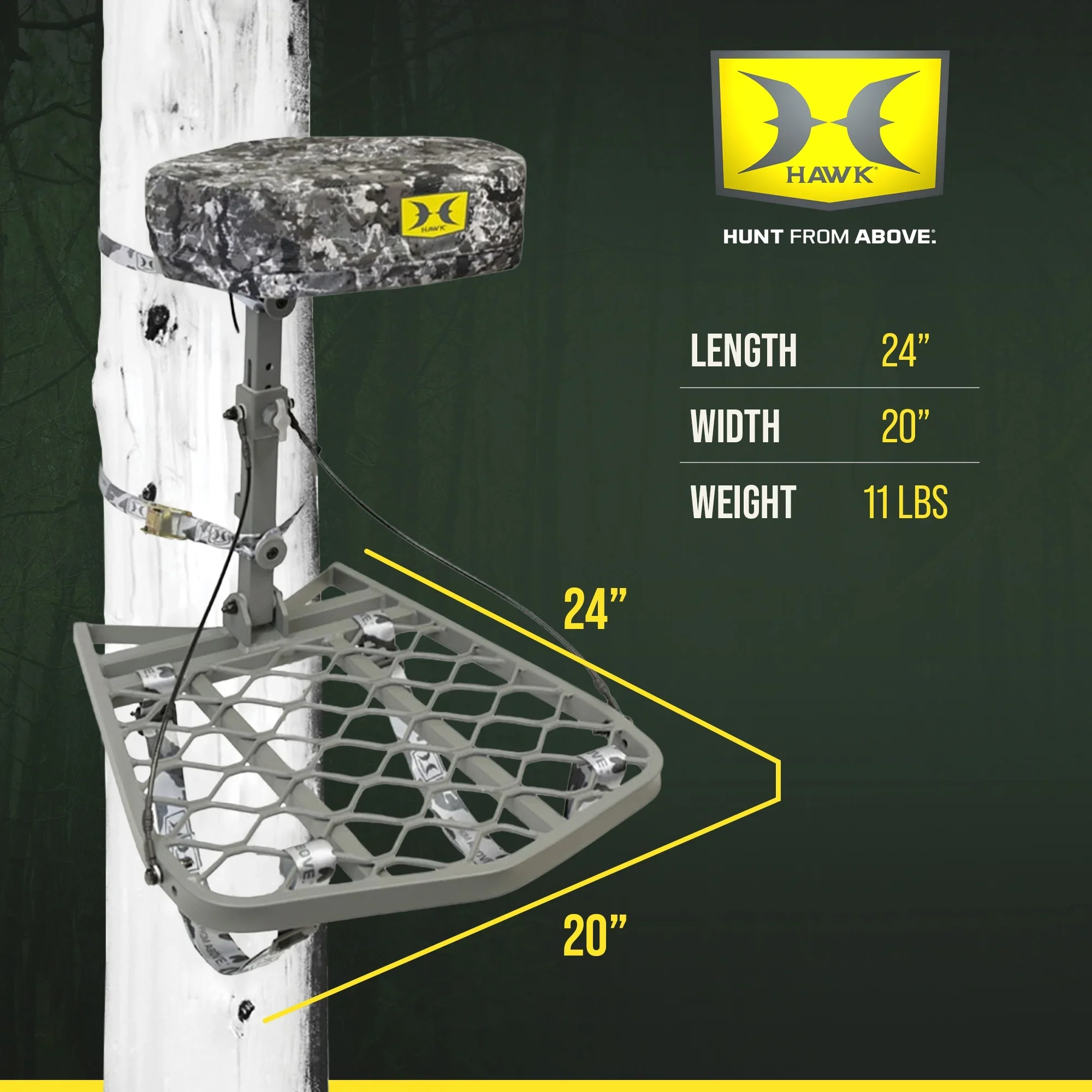 Hawk Helium Ultra Lite Hang-On Treestand - 11 lbs - Image 6