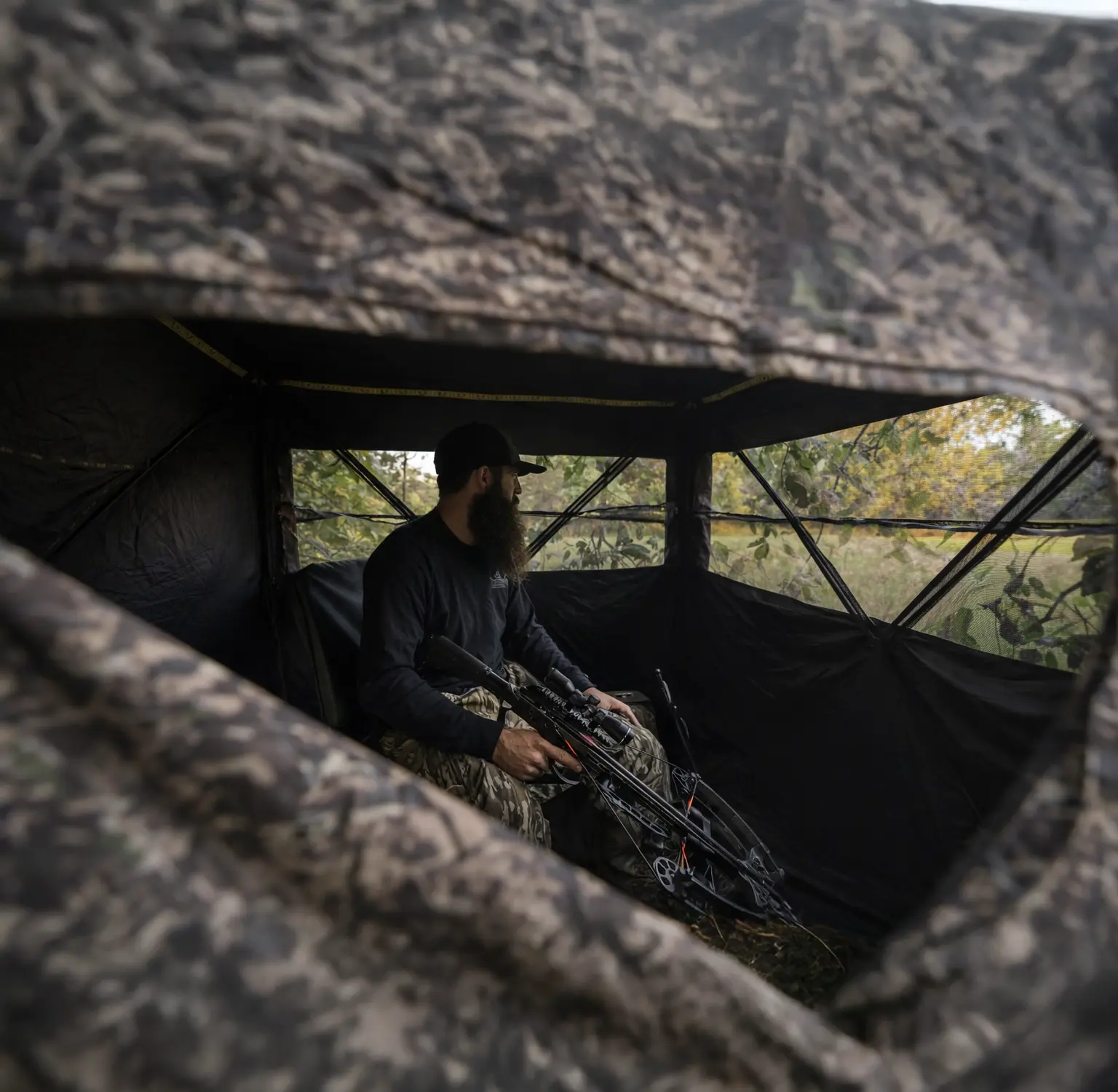 Hawk Reveal Hunting Ground Blind - Chaos Camo - 63" x 63" - Image 3