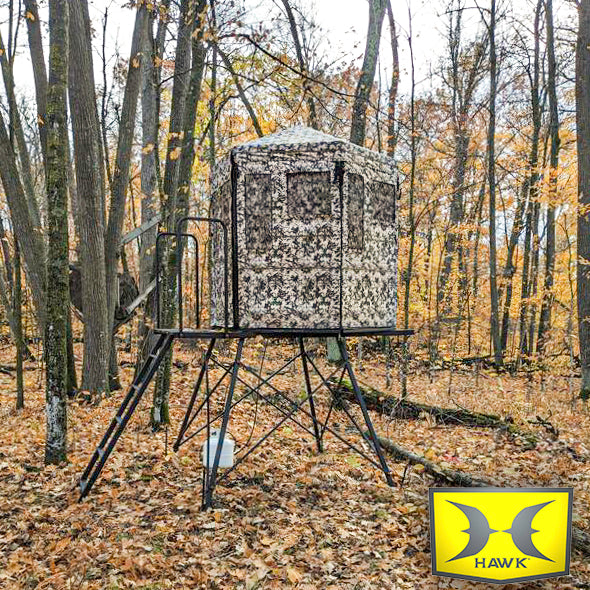 Hawk Warrior Soft Sided Hunting Blind - Chaos Camo - 72” L x 78” H - Image 2