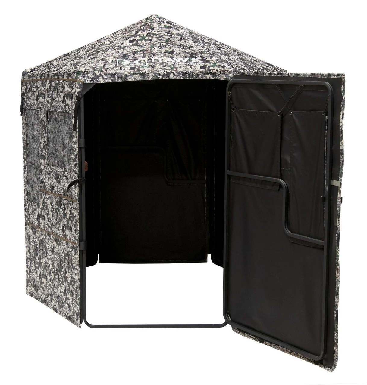 Hawk Warrior Soft Sided Hunting Blind - Chaos Camo - 72” L x 78” H - Image 5