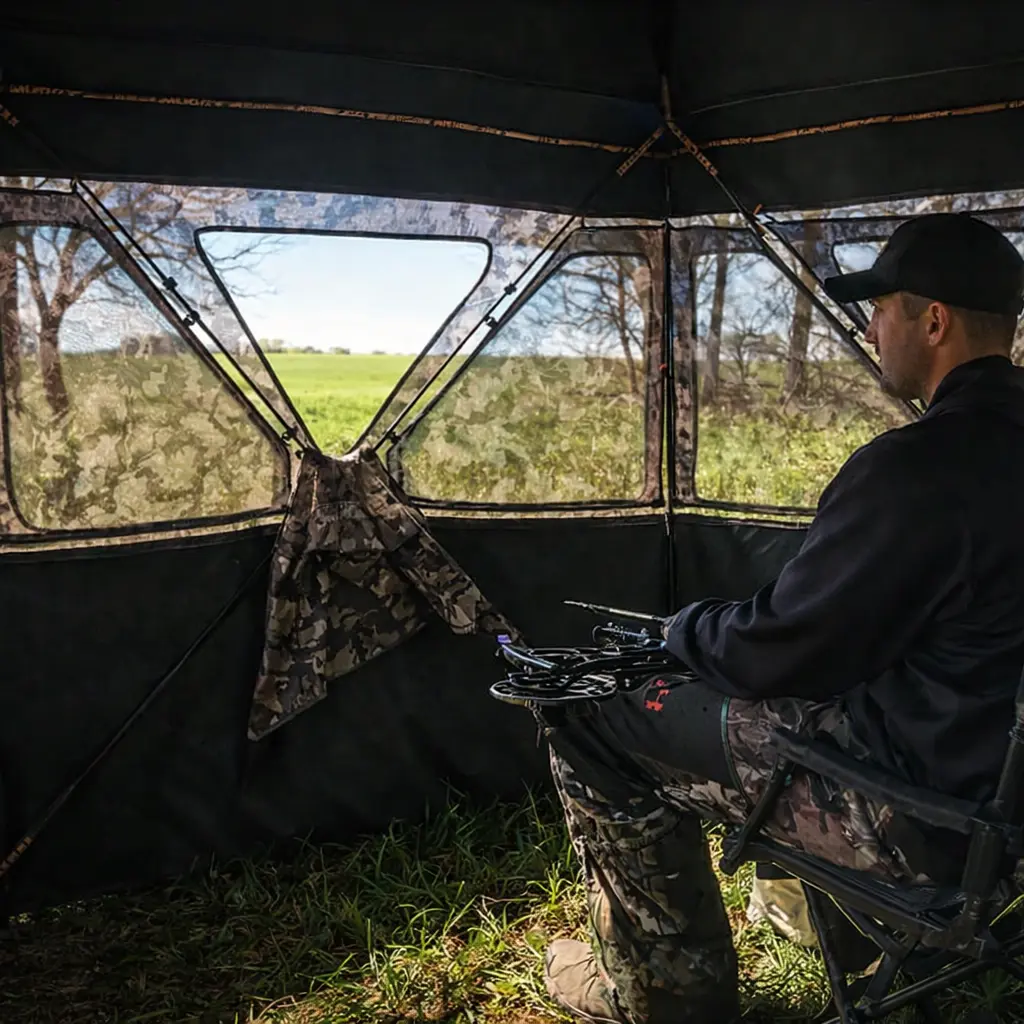 Muddy Infinity 3-Man Ground Blind - 83"W x 74"T - Epic Camo - Image 2