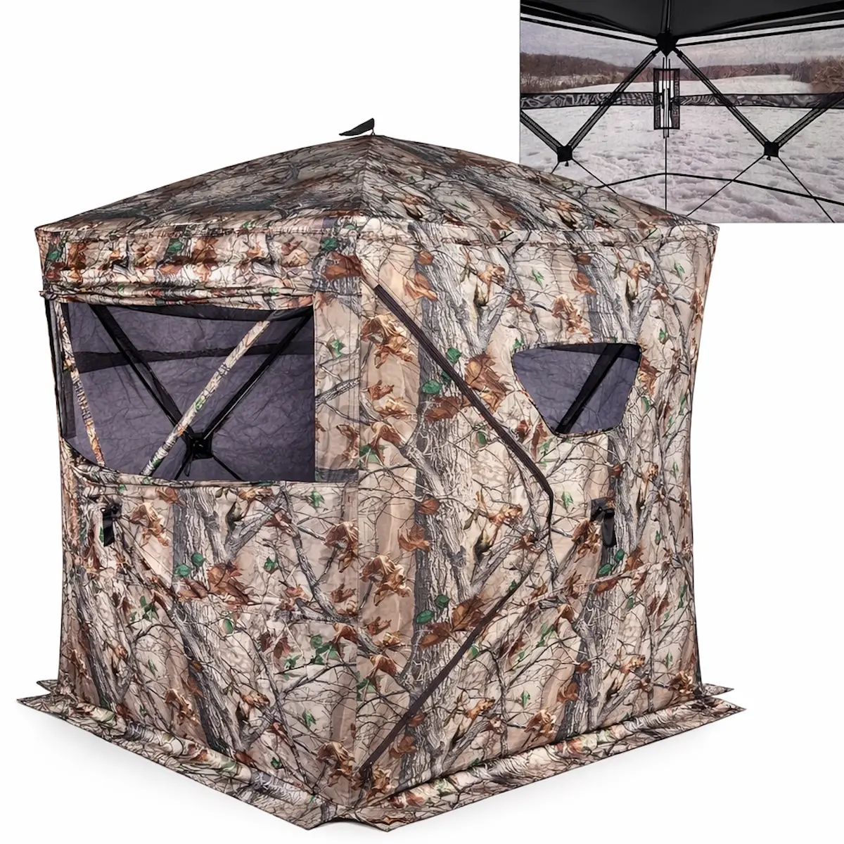 Muddy Prevue 2-Man See-Thru Ground Blind - Epic Camo