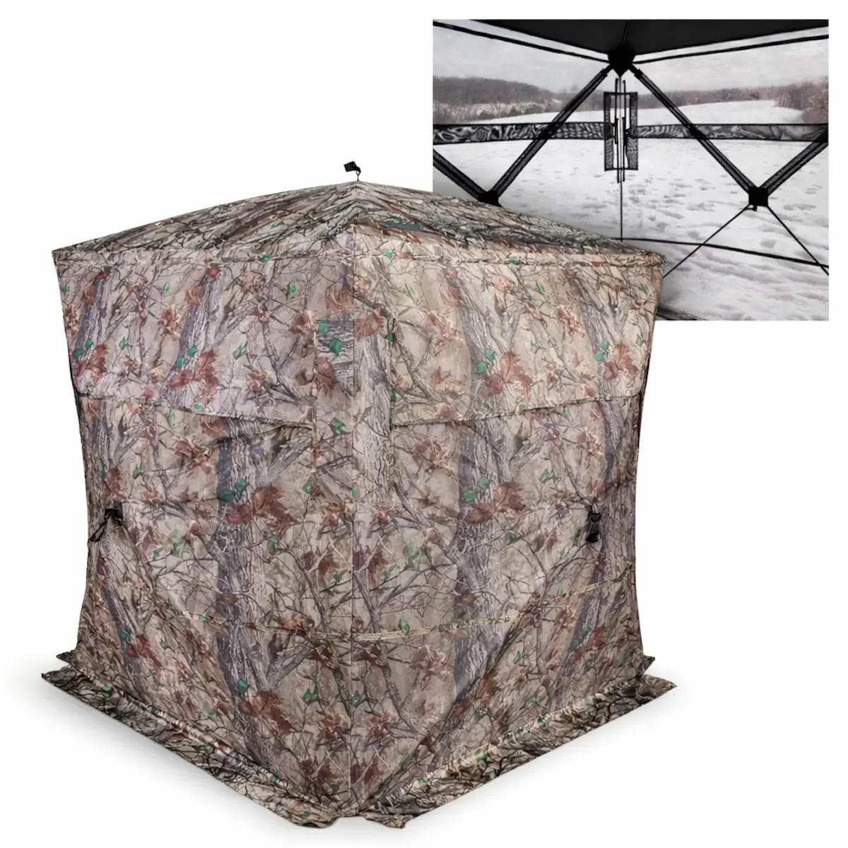 Muddy Prevue 3-Man See-Thru Ground Blind - Epic Camo