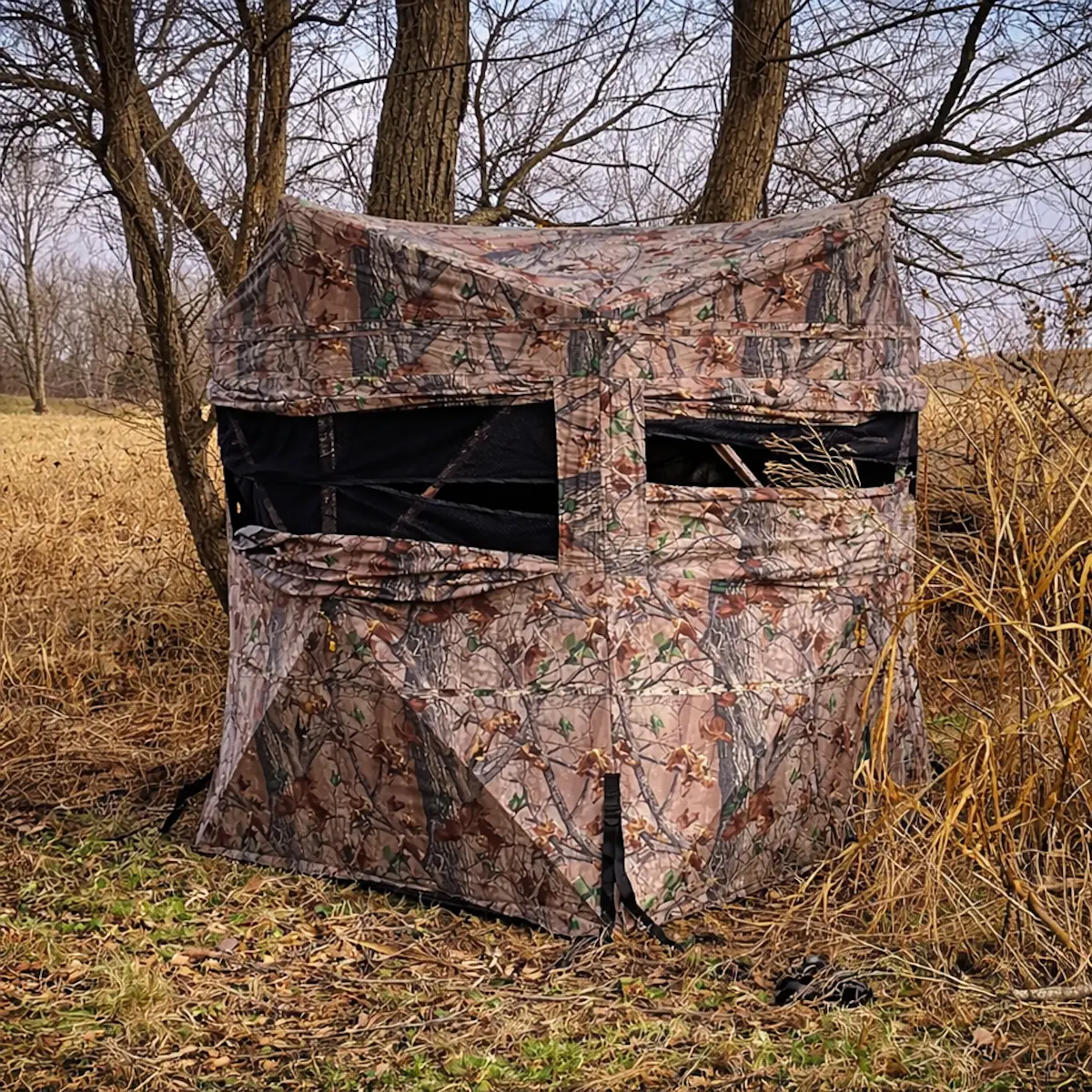 Muddy Twin Peaks 2-Man Ground Blind - 58" x 58" - Epic Camo - Image 2