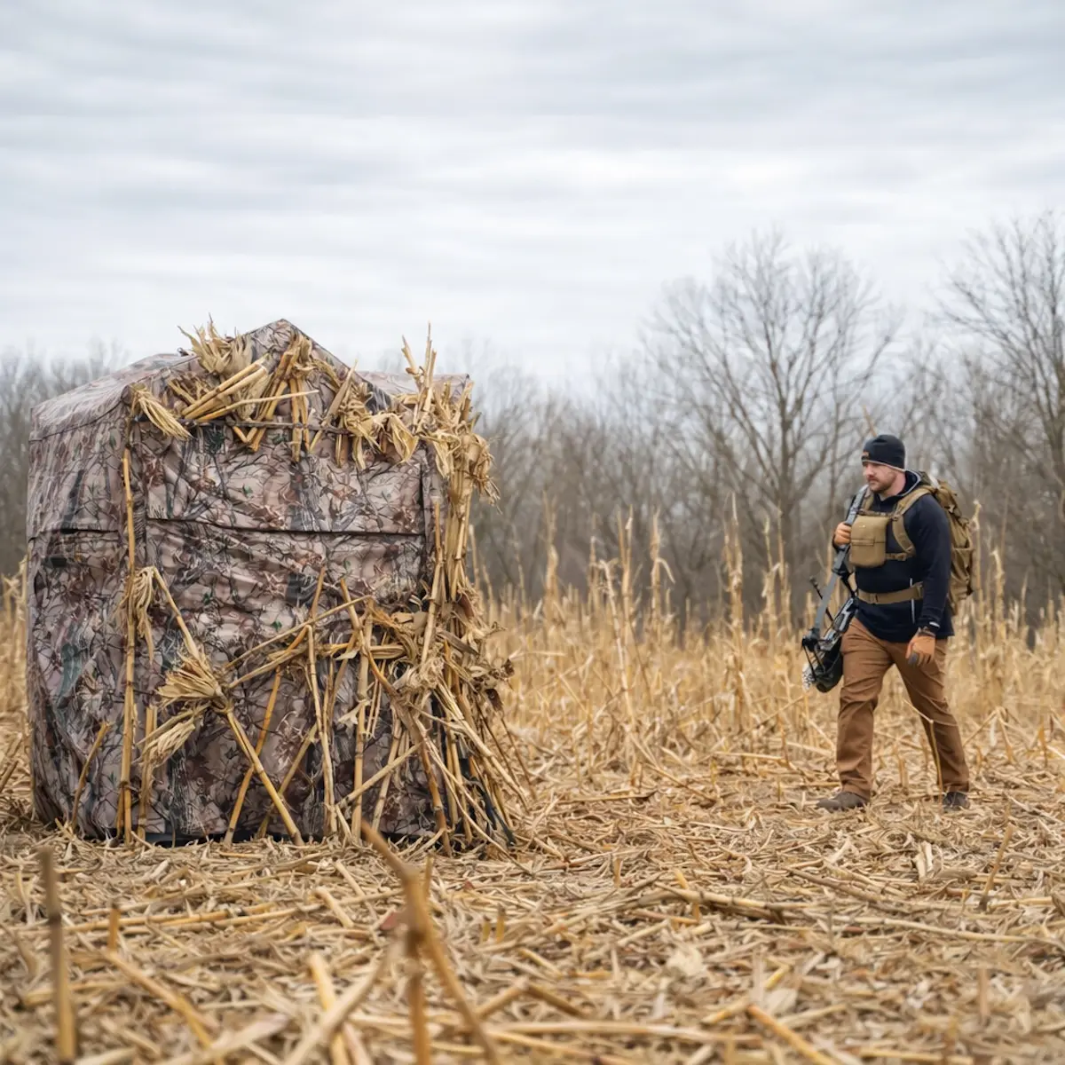 Muddy Twin Peaks 2-Man Ground Blind - 58" x 58" - Epic Camo - Image 7