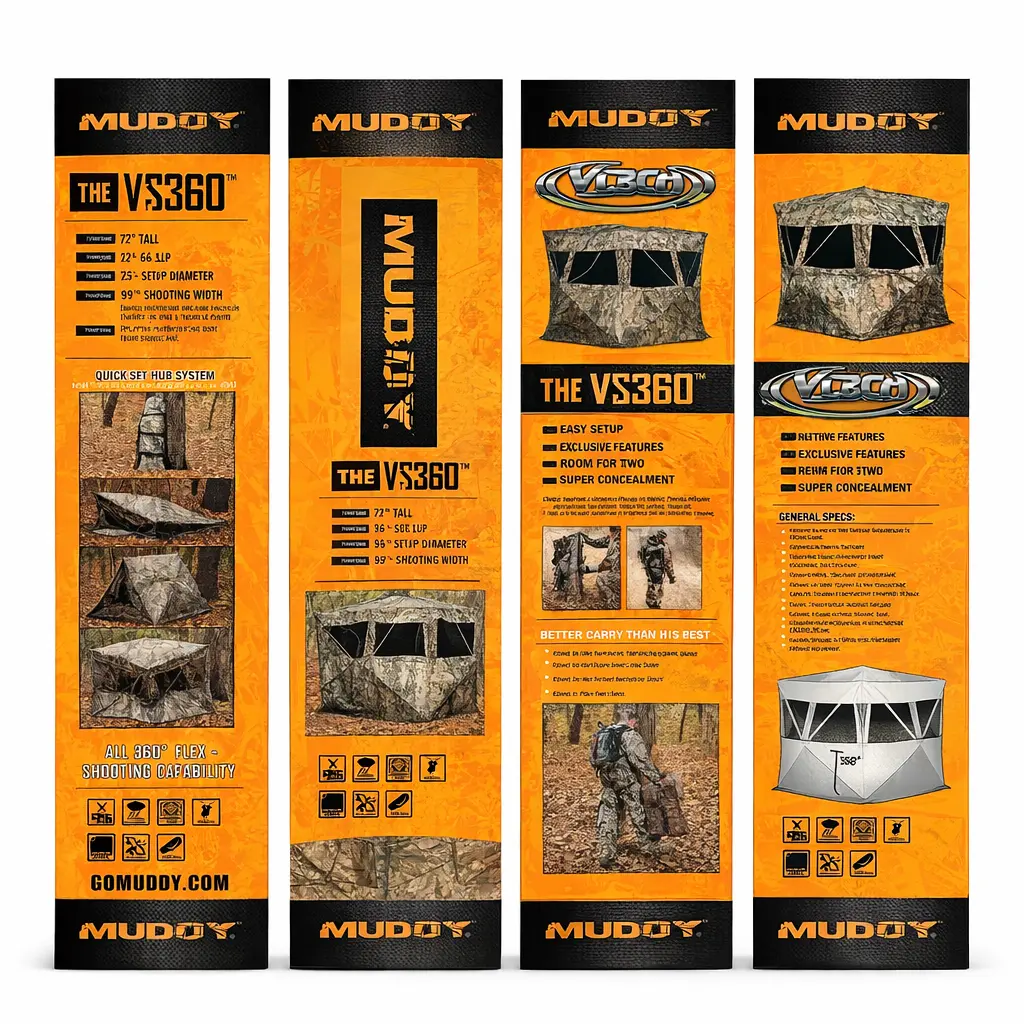 Muddy VS360 Ground Blind - 77" W x 70" Tall - Epic Camo - Image 16