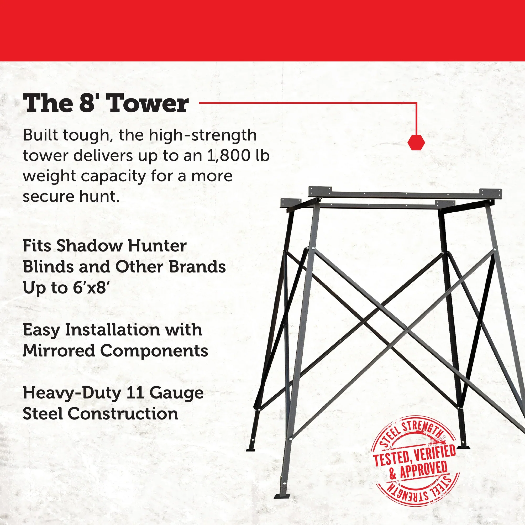 Shadow Hunter 8' Premium Tower Platform - Made in the USA! - Image 2