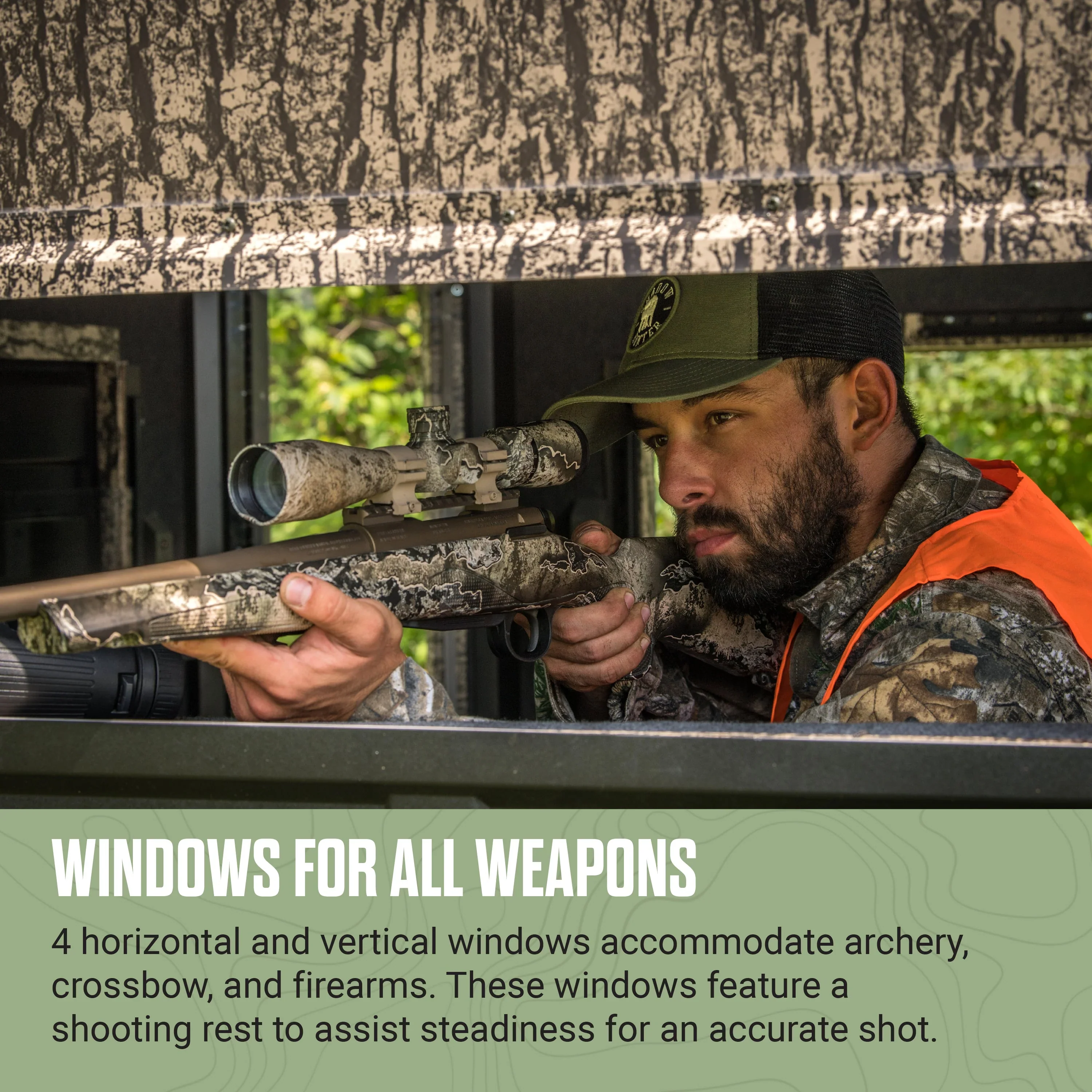 Shadow Hunter Marksman 4' x 6' Hunting Blind with Elevator Tower Kit - Image 5
