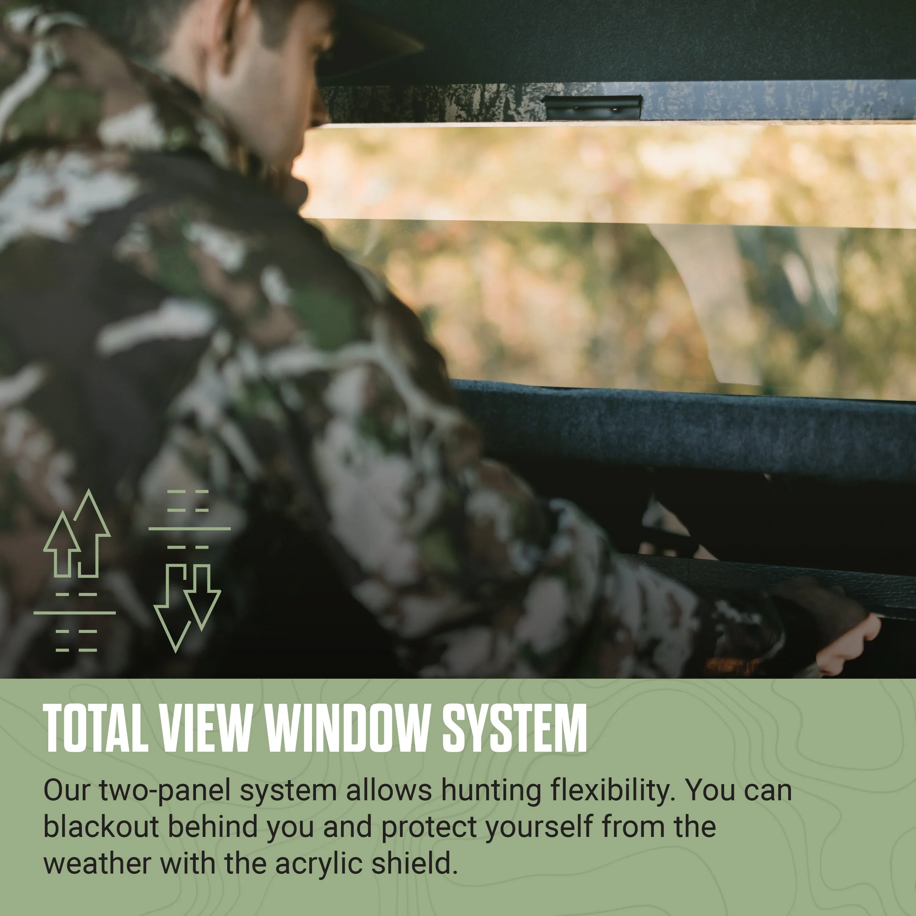 Shadow Hunter Marksman 4' x 6' Hunting Blind with Elevator Tower Kit - Image 8