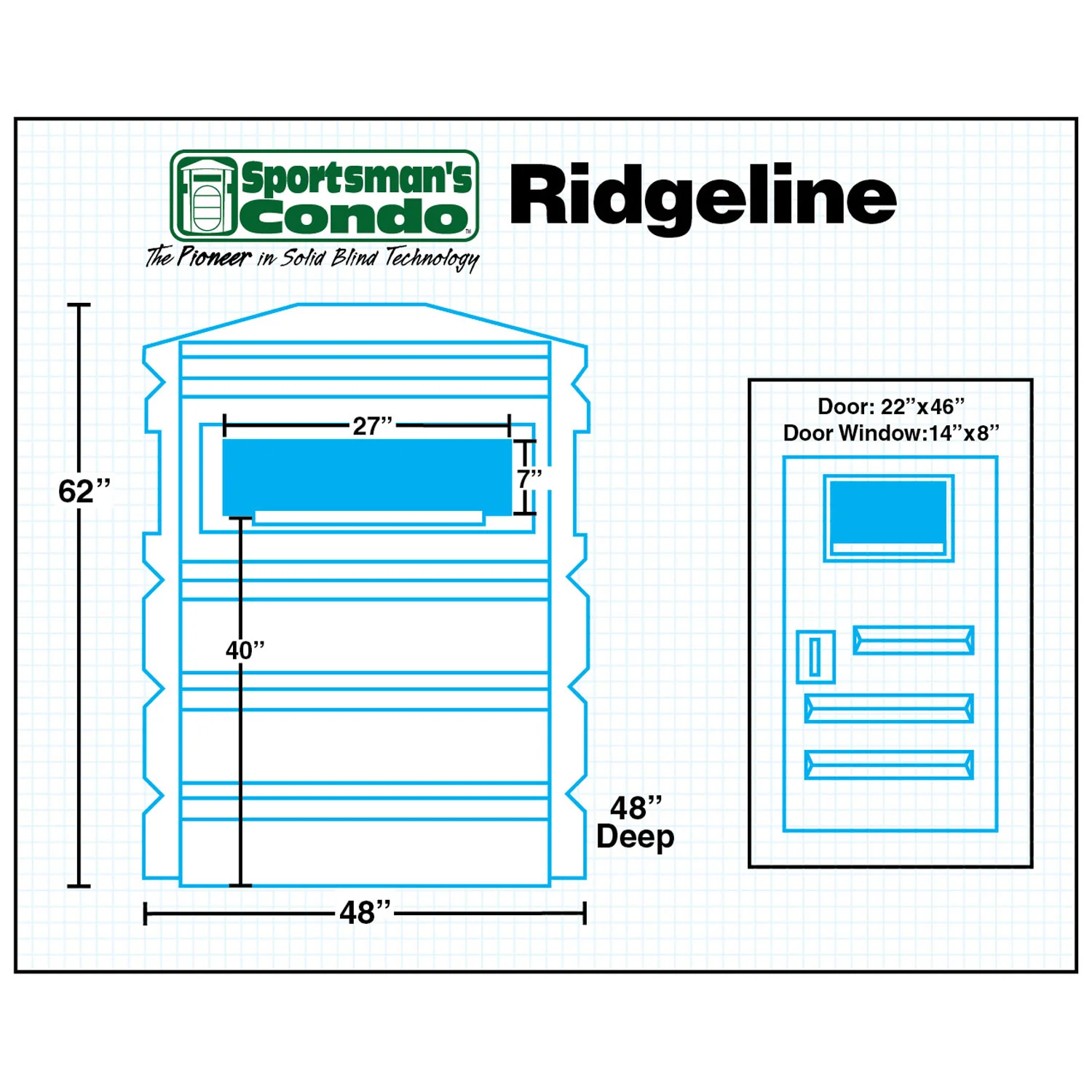 Sportsman's Condo Ridgeline 4' x 4' Deer Hunting Blind - Image 3