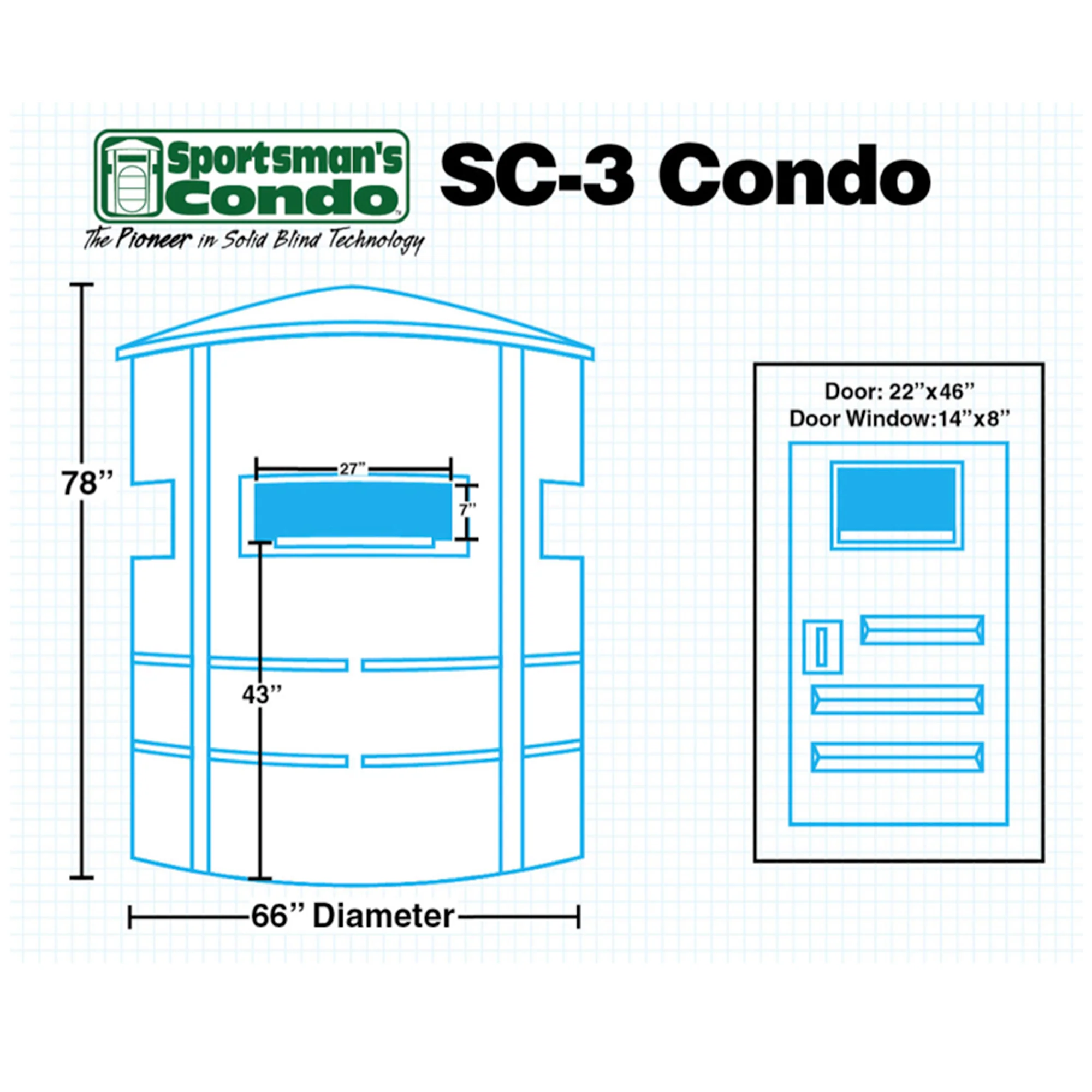 Sportsman's Condo SC3 5.5' x 6.5' Deer Hunting Blind - Image 4
