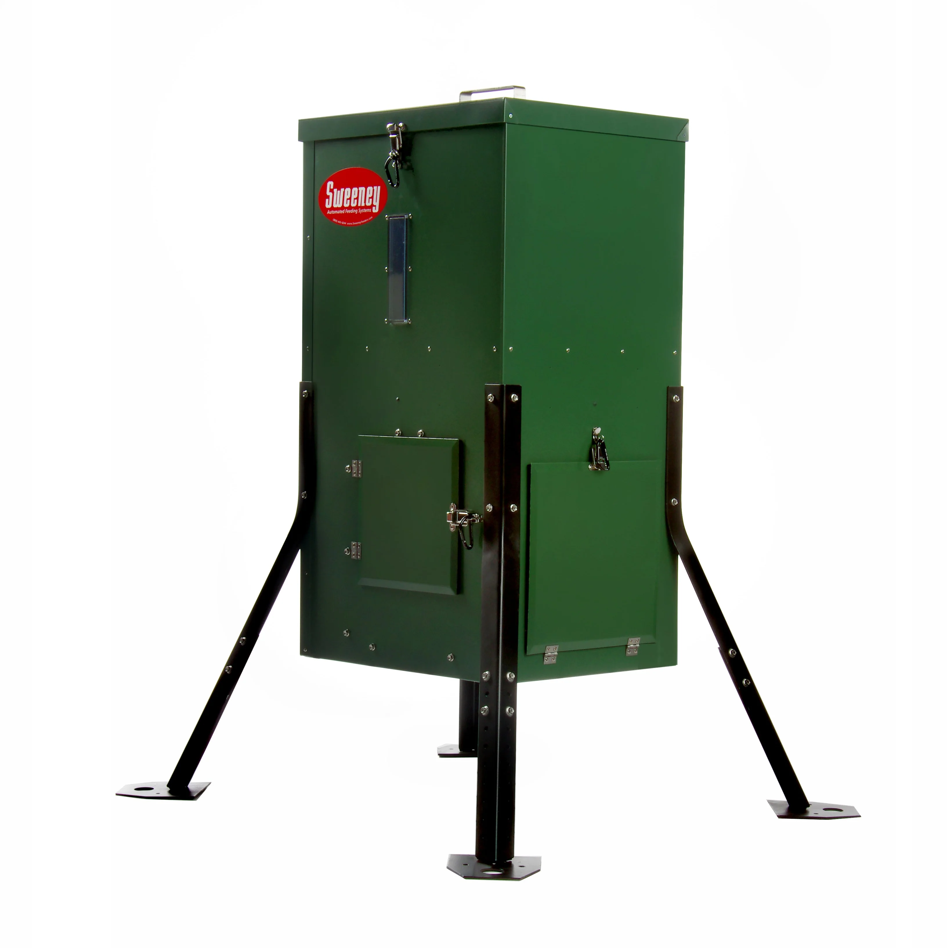 Sweeney Feeders 125 lb. Directional Fish Feeder, Green with Angled Legs - Solar INCLUDED - Image 6