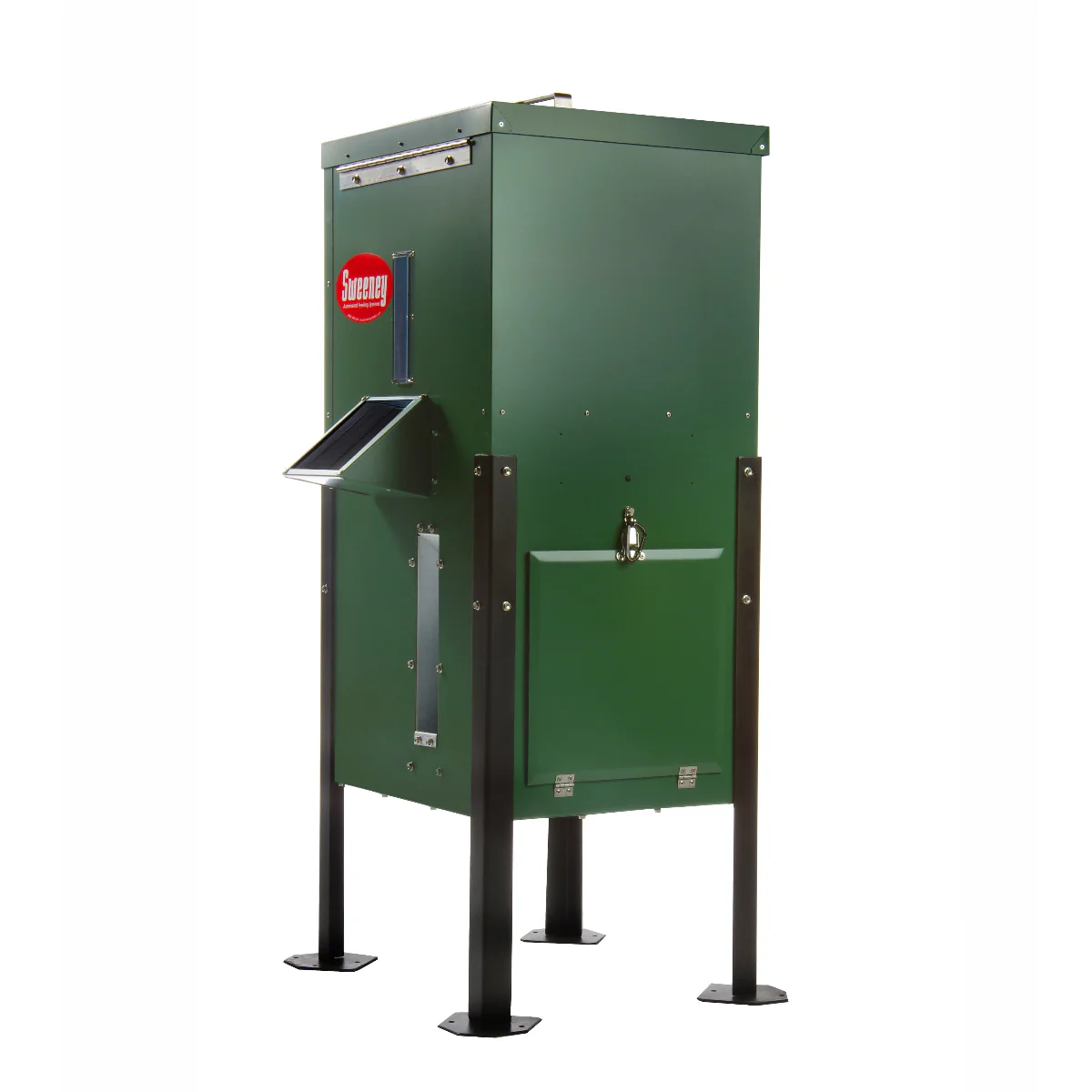 Sweeney Feeders 125 lb. Directional Fish Feeder, Green with Dock Legs - Solar INCLUDED - Image 6