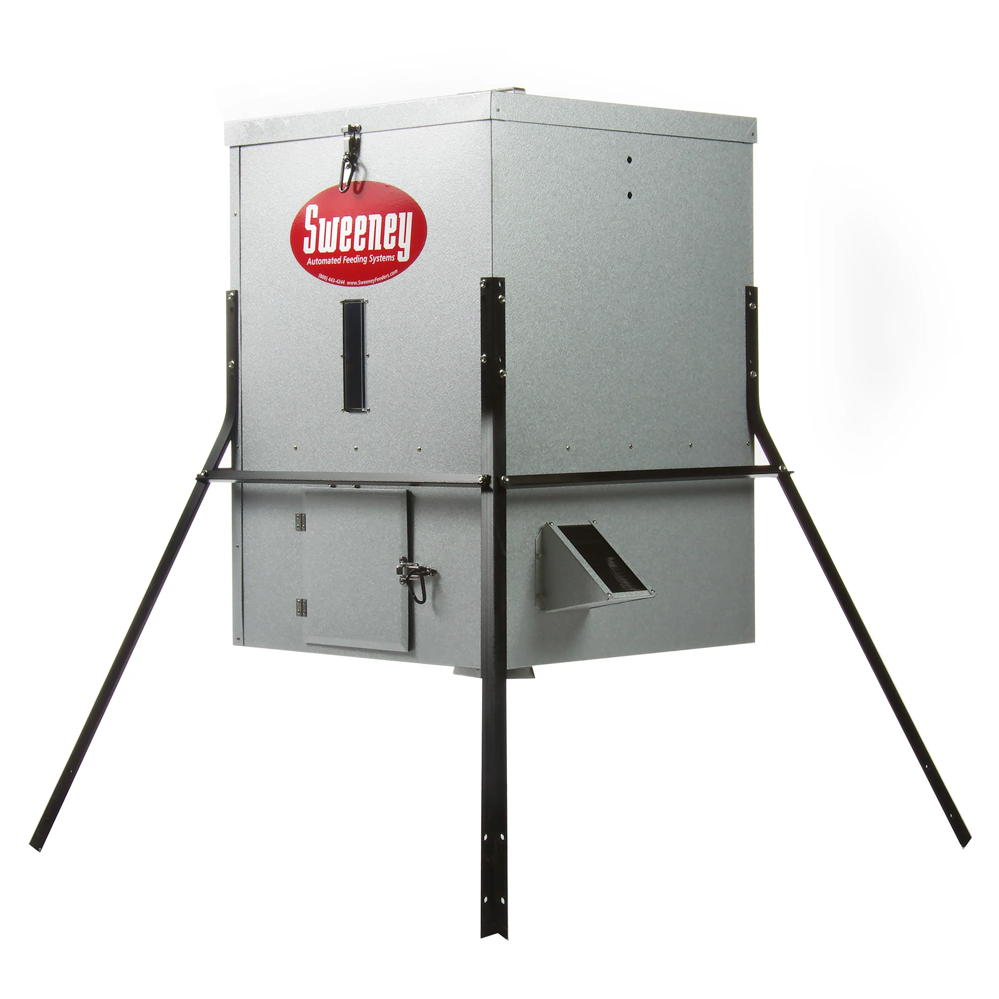 Sweeney Feeders Wildlife & Deer Scatter Feeder 300 lb Capacity, 8 ft. Legs, Silver - Image 6