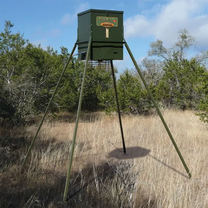 Texas Hunter 300 lb. Trophy Deer Corn Feeder with 8 Foot Legs - Image 6