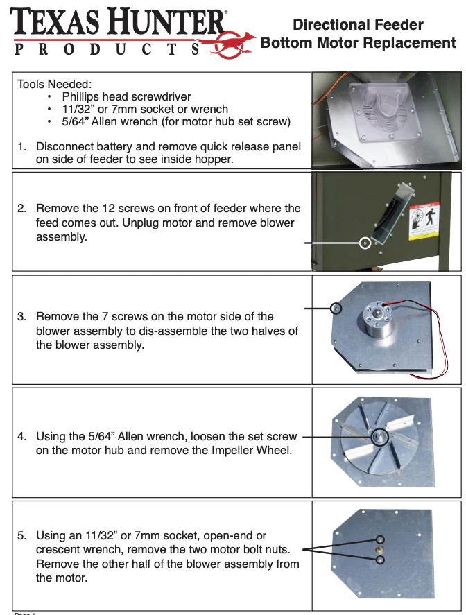Texas Hunter Products - Bottom Replacement Motor For All Directional Feeders - Image 2