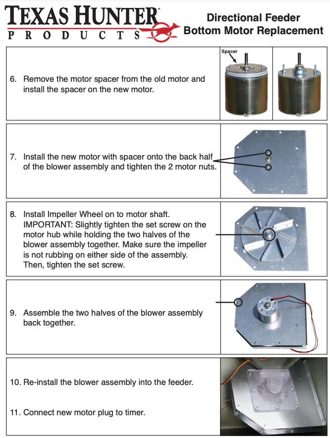 Texas Hunter Products - Bottom Replacement Motor For All Directional Feeders - Image 3