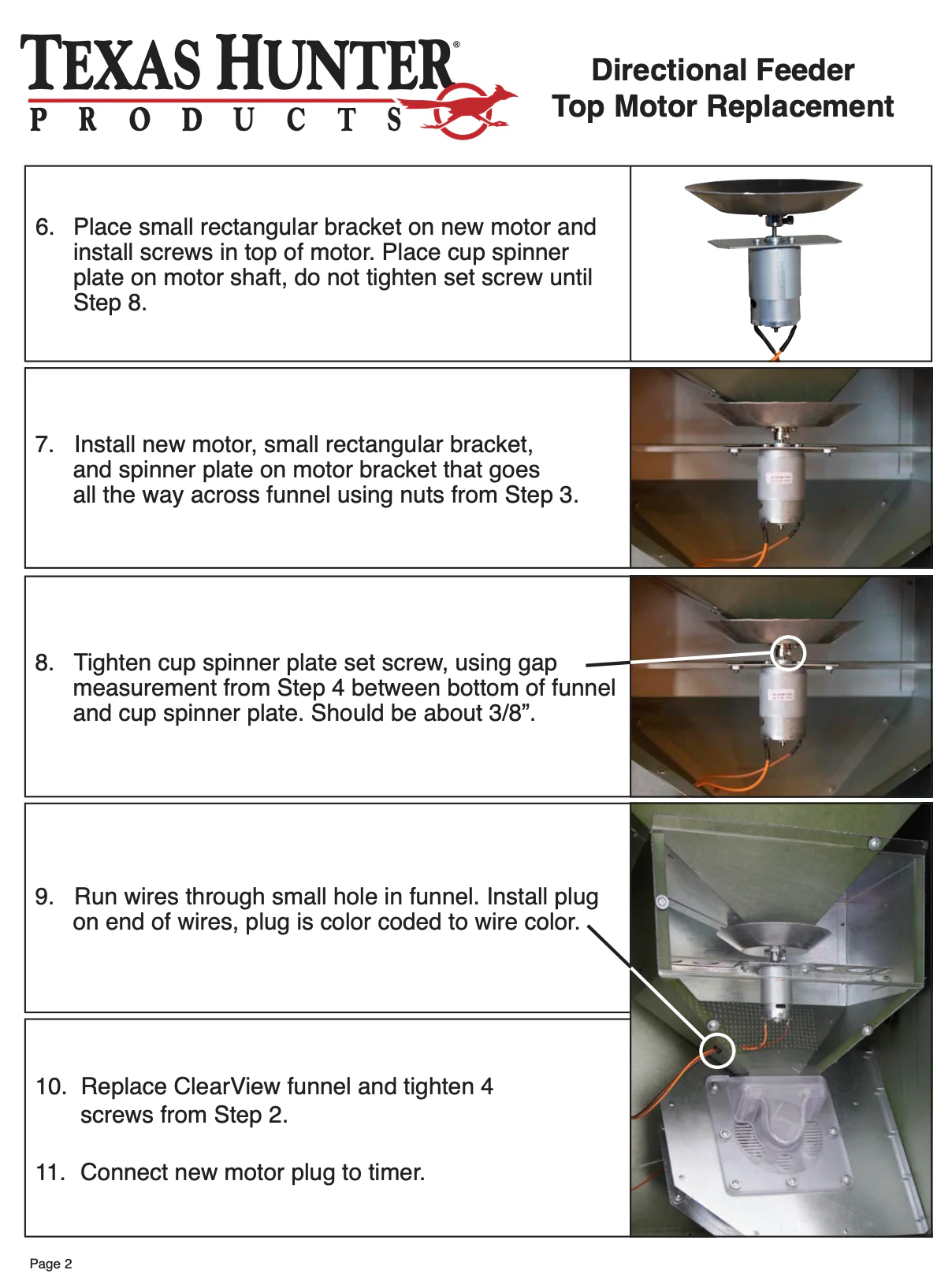 Texas Hunter Products - Top Replacement Motor For All Directional Feeders - Image 3