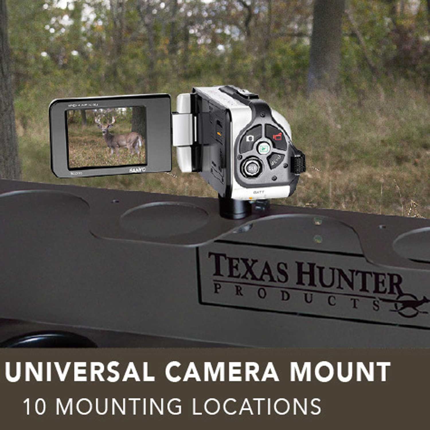Texas Hunter Wrangler Rifle Octagon Shaped Camo Aluminum 5' x 7' Deer Blind with Ground Legs - Image 9
