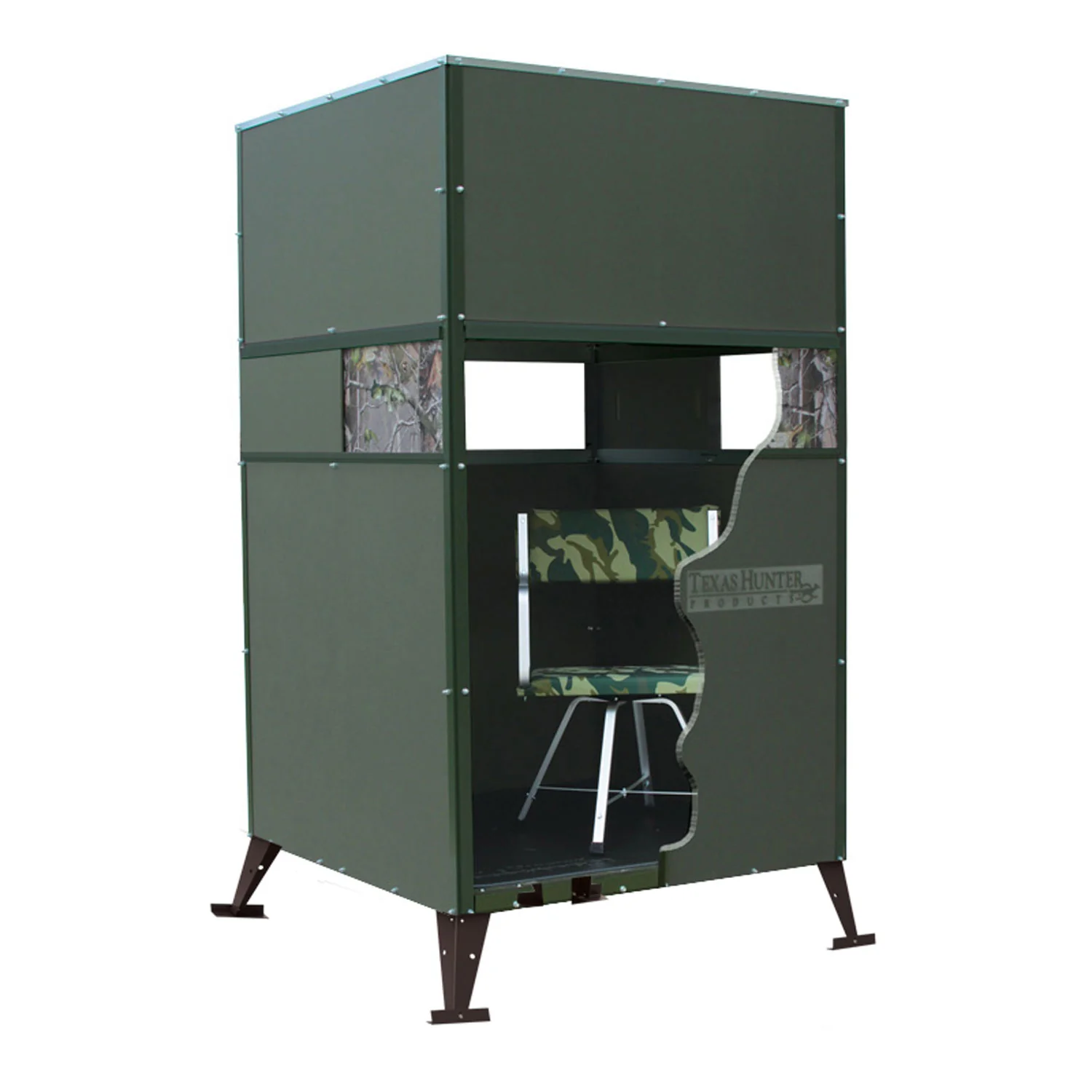 Texas Hunter Xtreme Deer Blind 4' x 4' with Full Door and 8' Tower - Image 3