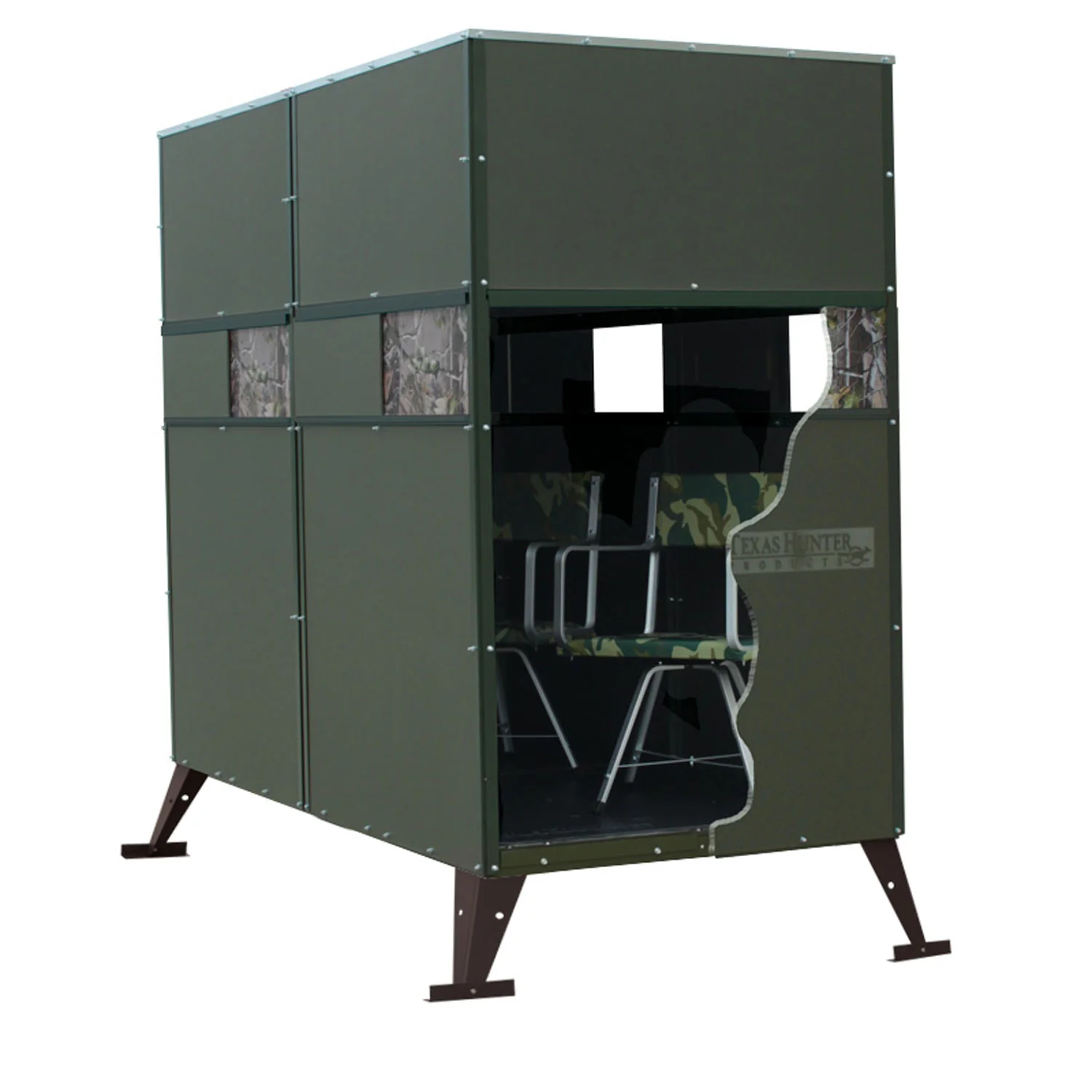 Texas Hunter Xtreme Ground Blind Double 4' x 8' with Full Door and Ground Legs - Image 4