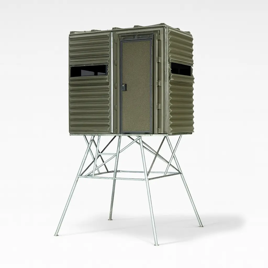 The Blynd 4' x 8' Hunting Blind - Olive Drab Green with Full Door - Image 13