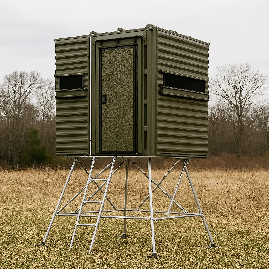 The Blynd 4' x 8' Hunting Blind - Olive Drab Green with Full Door - Image 7