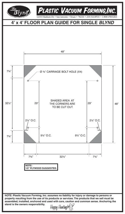 The Blynd 4'x4' Bow Hunting Blind with Full Door - Image 16