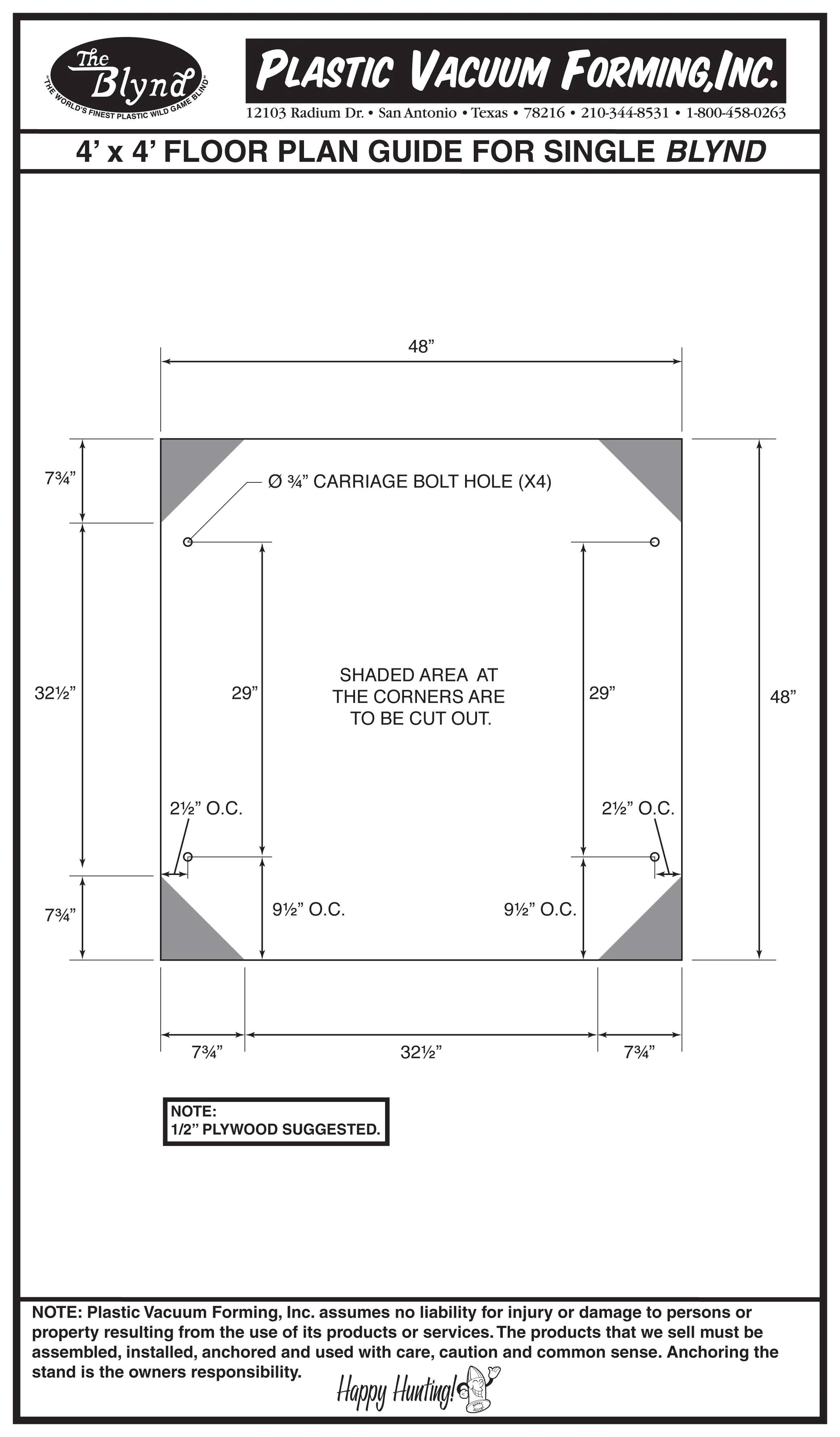 The Blynd 4'x4' Hunting Blind with Half Door - Image 7