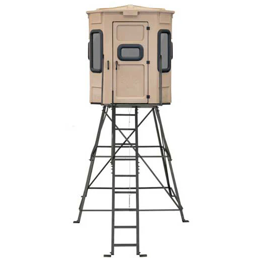 Titan Hunting Blinds - Pro Bow & Rifle Combo Blind - Tan w/ 8ft Tower