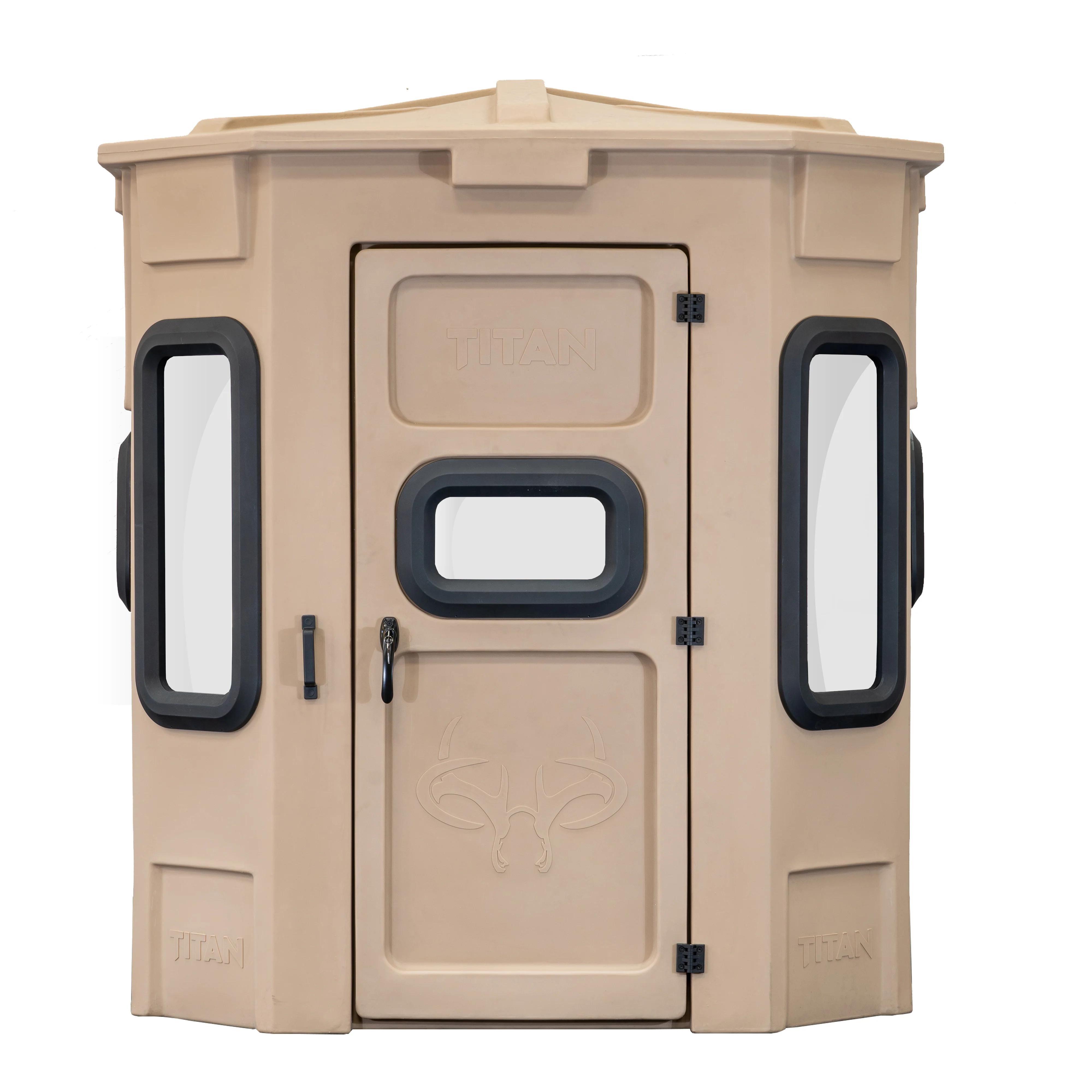 Titan Hunting Blinds - Pro Bow & Rifle Combo Blind - Tan w/ 8ft Tower - Image 4